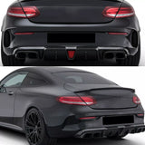 Rear Diffuser for 2015-2021 Mercedes Benz W205 C-Class AMG C63 C63S C43 C43S Coupe Rear Bumper Lip