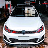 VW Golf MK7 MK7.5 R GTD GTI TSI TDI Front Splitter Spoiler Lip Body Kit 2013-20 Carbon Fibre Look