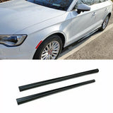 Side Skirts For 2013-2019 Audi A3 Sedan 4 Door Bottom Side Extension Lips Gloss Black