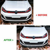 VW Golf MK7 MK7.5 R GTD GTI TSI TDI Front Splitter Spoiler Lip Body Kit 2013-20