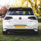 VW Golf 7 R MK7 Rear Diffuser and Rear Side Splitters 2013-2016 Spoiler Body Kit Gloss Black