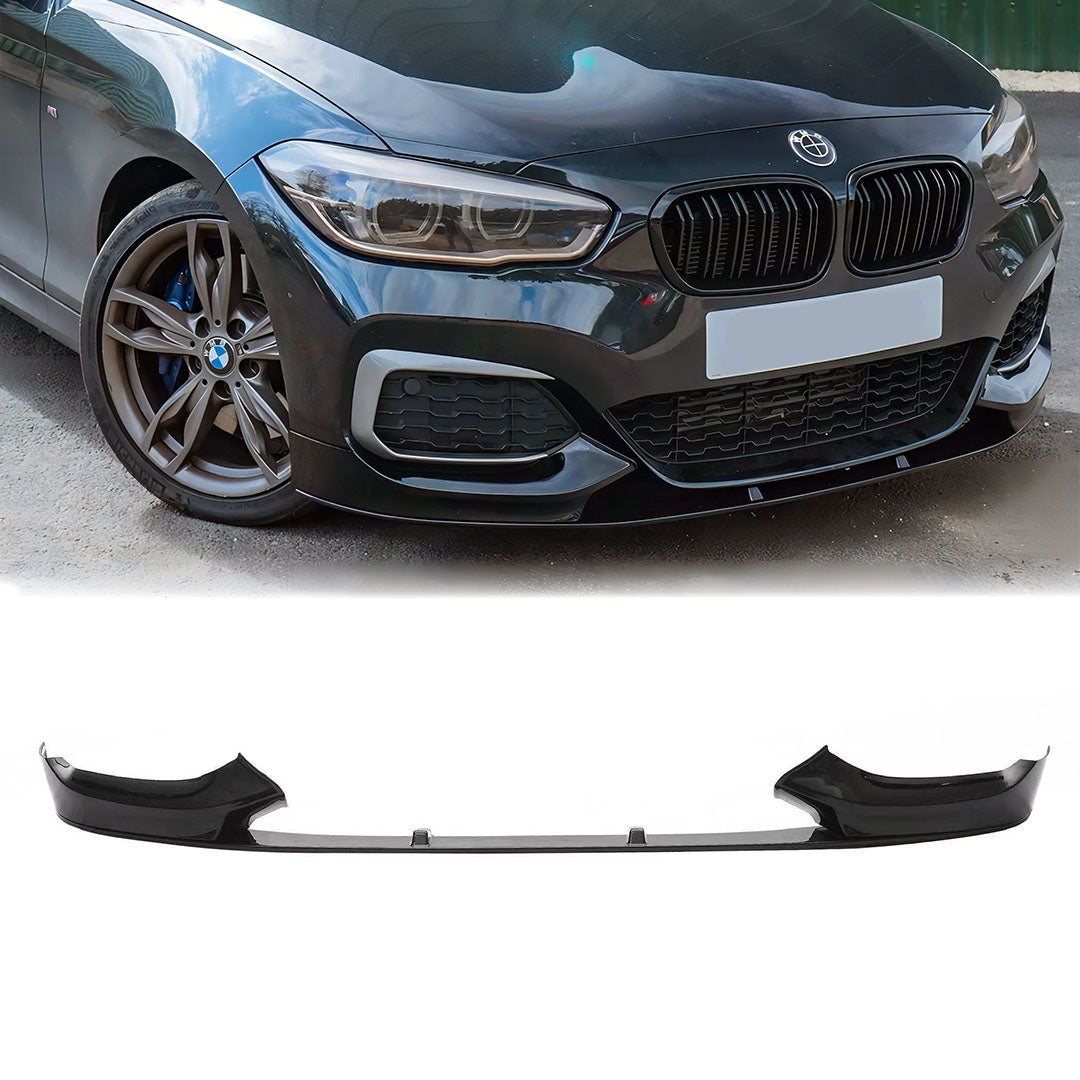 FOR BMW 1 Series F20 F21 2015-2020 M Sprot Front Spitter Lip ABS Gloss Black